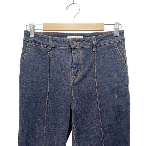 Zimmermann Concert Stiletto Jeans Women’s Size 28 Dark Denim Flare Leg Split Hem - Picture 4 of 16